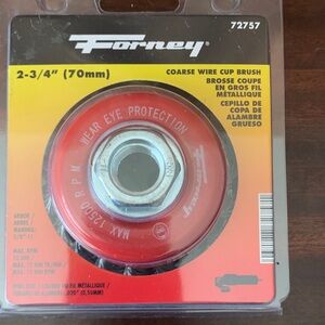 Forney Red Coarse Wire Cup Brush #72757